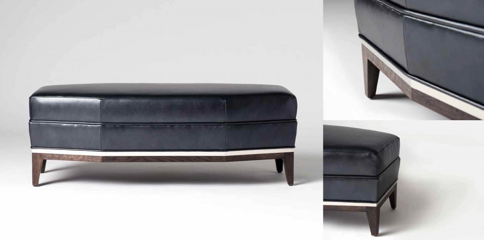 Bespoke Furniture | Elongated Octagonal Ottoman | Interior Designers